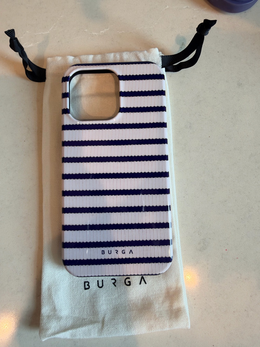 BURGA Old Money Blue Striped Protective Phone Case 13 Pro